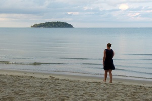 Mirje on the beach.