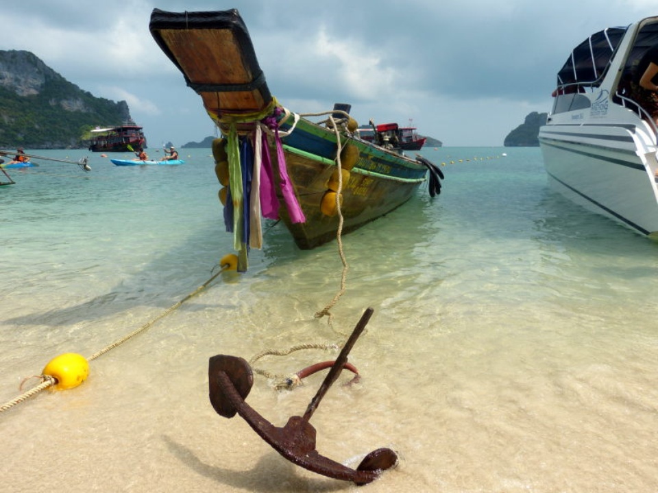 Thailand, boat, anchor, beach.