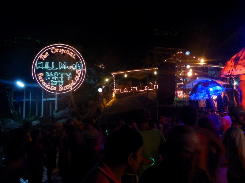 Full moon party sign, Koh pha ngan