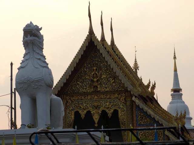 temple rooftop in Chiang Mai